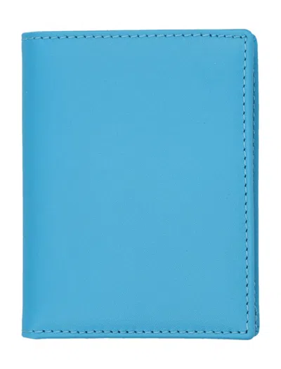 Comme Des Garçons Blue Cowhide Cardholder