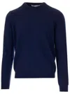 Comme Des Garçons Blue Crewneck Sweater In Blue