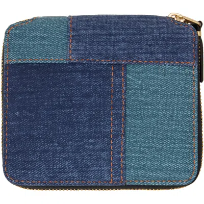 Comme Des Garçons Blue Denim Pocket 2100dp Wallet In 1 Blue Denim