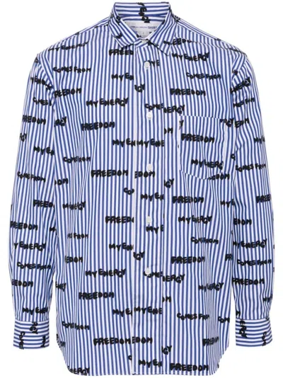 COMME DES GARÇONS BLUE FREEDOM SHIRT