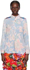Comme Des Garçons Blue Inside Out Shirt In 1 Multi