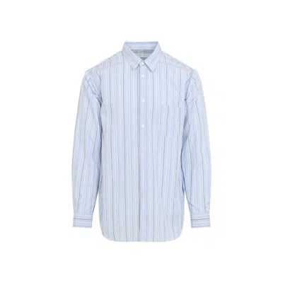 COMME DES GARÇONS BLUE STRIPED COTTON SHIRT