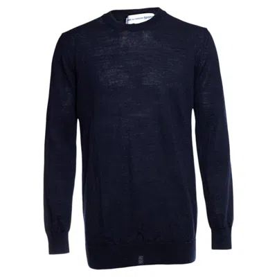 Pre-owned Comme Des Garçons , Blue Wool Sweater.
