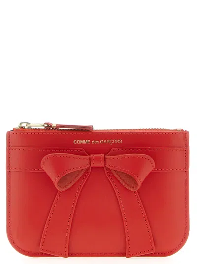 Comme Des Garçons Bog Bow Purse In Red