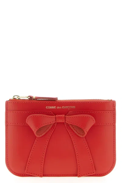 Comme Des Garçons 'bog Bow' Purse In Red