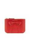 Comme Des Garçons Oversized Bow Detail Purse In Red