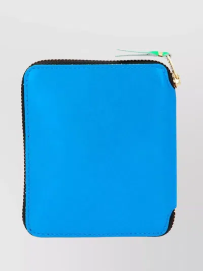 Comme Des Garçons Bold Color-block Wallet Design In Blue