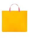 Comme Des Garçons Super Fluo Leather Tote Bag In Multicolour