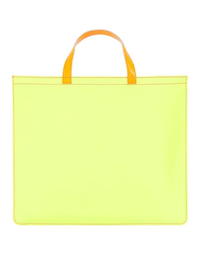 Comme Des Garçons Super Fluo Leather Tote Bag In Multicolour