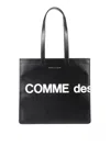 Comme Des Garçons Calfskin Shopping Bag In Negro
