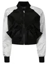 Comme Des Garçons Girl Satin Bomber Jacket In Black
