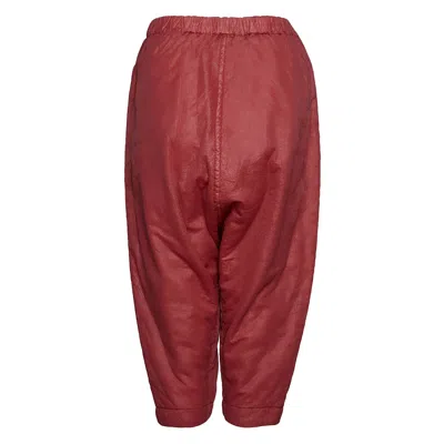 Comme Des Garçons Bonded Pants With Drawstring In Burgundy