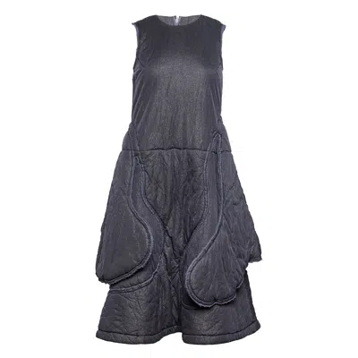 Comme Des Garçons Bonded Round Neck Dress In Black