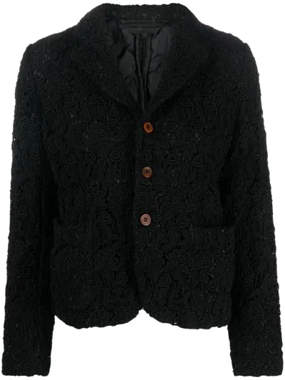 Comme Des Garçons Bourdon Long-sleeved Blazer In Schwarz