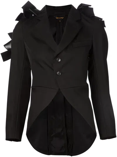 Comme Des Garçons Bow Blazer Jacket In Black