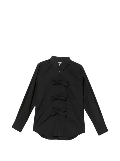Comme Des Garçons Bow Detail Shirt In Black