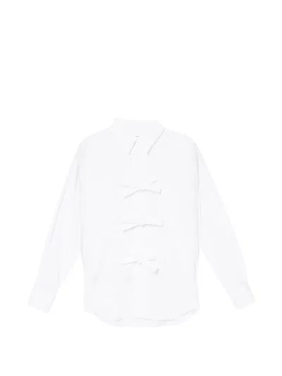 Comme Des Garçons Bow Detail Shirt In White