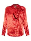 Comme Des Garçons Bow-embellished Blouse In Red