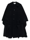 Comme Des Garçons Bow-embellished Coat In Blue