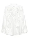 Comme Des Garçons Bow-front Blouse In White