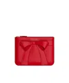 Comme Des Garçons Bow Wallet In Red