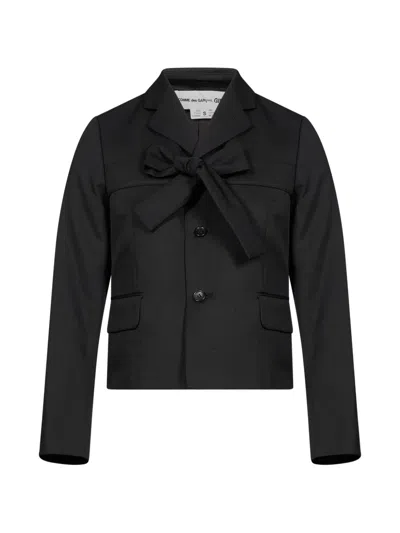 Comme Des Garçons Bow-detail Jacket In Black