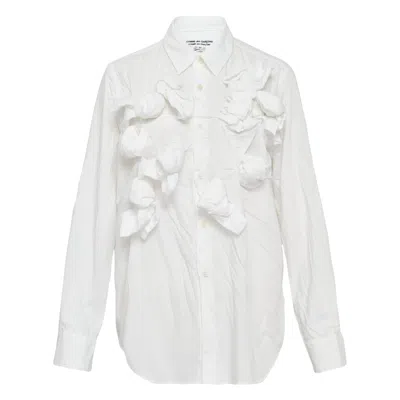 Comme Des Garçons Bowknot Blouse In White