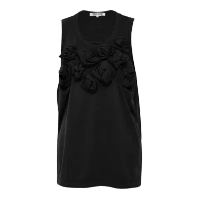 Comme Des Garçons Bowknot Tank Top In Black