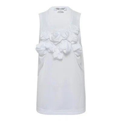 Comme Des Garçons Bowknot Tank Top In White