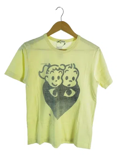 Pre-owned Comme Des Garçons Boy Girl Heart Tee In Yellow