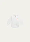Comme Des Garçons Boy's Play Button Down Shirt In White