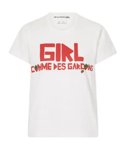 Comme Des Garçons Brett Westfall Printed Cotton-jersey T-shirt In White