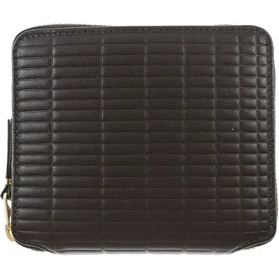 Pre-owned Comme Des Garçons Brick Man Zip Around Wallet In Black