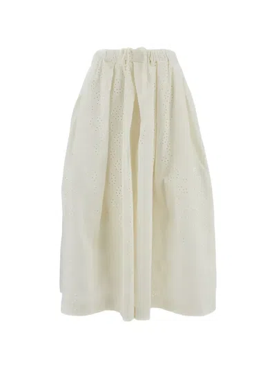 Comme Des Garçons Comme Des Garcons Cotton Wide Leg Trousers In White