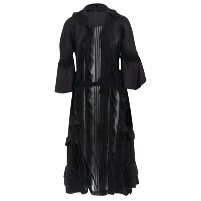 Comme Des Garçons Comme Des Garcons Broken Bride Victorian Silk Dress In Black