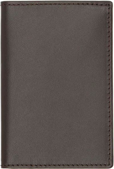 Comme Des Garçons Brown Classic Bifold Card Holder