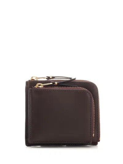 Comme Des Garçons Brown Double Coin Purse Wallets Brown