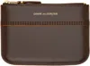 Comme Des Garçons Brown Triple Stitch Pouch In Brown