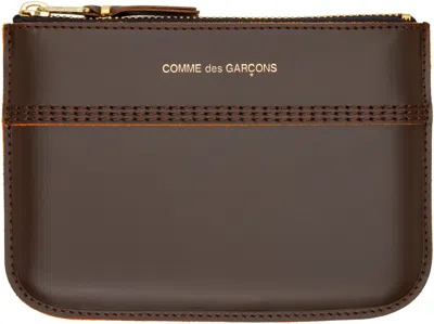Comme Des Garçons Brown Triple Stitch Pouch