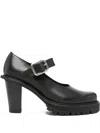 Comme Des Garçons Buckle-strap Pumps In Black