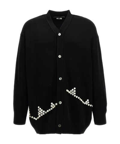 COMME DES GARÇONS BUTTON-DETAIL CARDIGAN