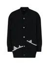 Comme Des Garçons Button Detail Knitwear Sweater With Cuffed Sleeves