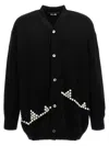 Comme Des Garçons Button Detail Knitwear Sweater With Cuffed Sleeves In Black