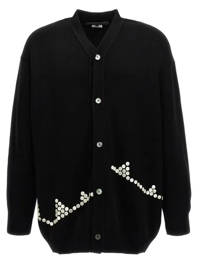 COMME DES GARÇONS BUTTON DETAIL KNITWEAR SWEATER WITH CUFFED SLEEVES