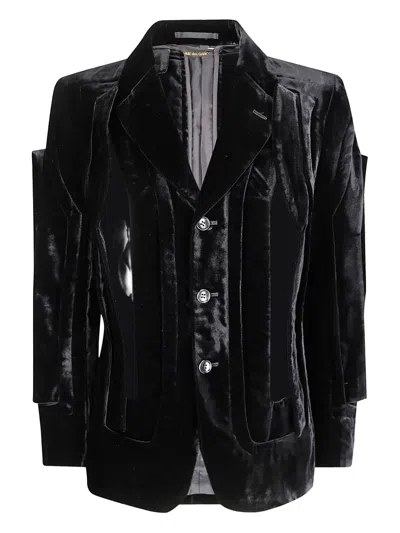 Comme Des Garçons Button-fastening Blazer In Black