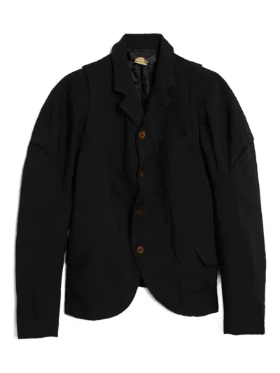 Comme Des Garçons Button-fastening Blazer In Black