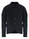 Comme Des Garçons Button Jacket In Black