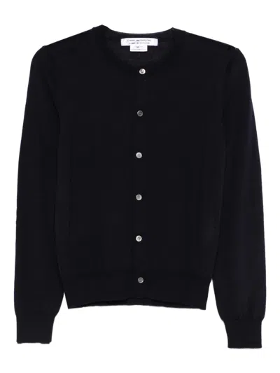 Comme Des Garçons Button Knitwear In Blue