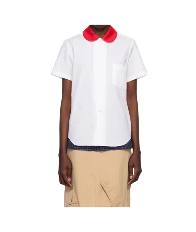 Comme Des Garçons Button Shirt In White