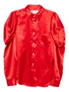 Comme Des Garçons Button-up Blouses In Red